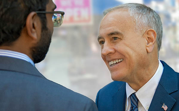 state comptroller dinapoli on a district tour in new york city