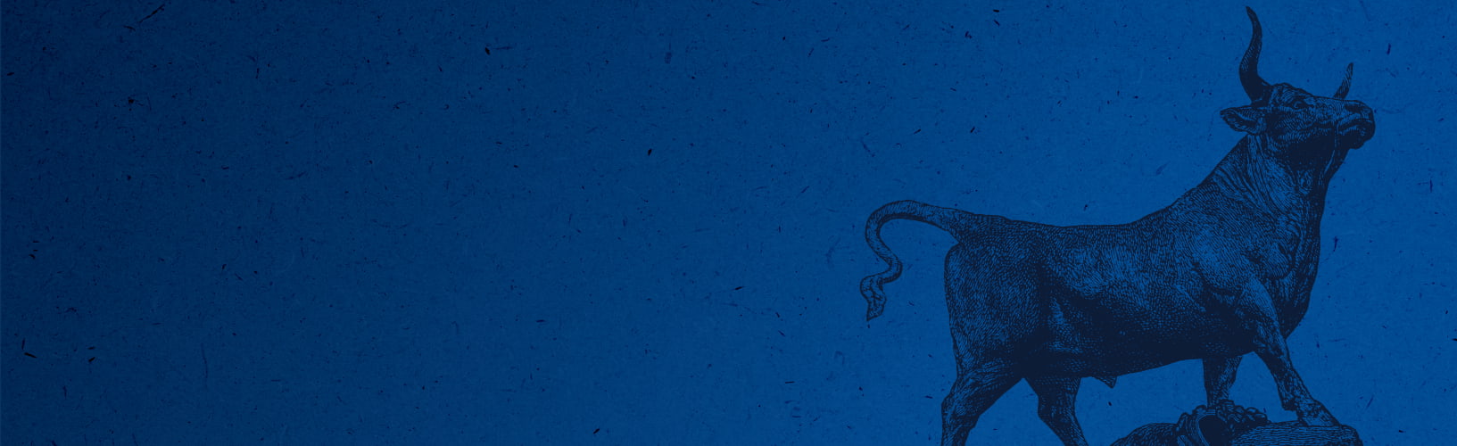 an engraved illustration of a bull statue