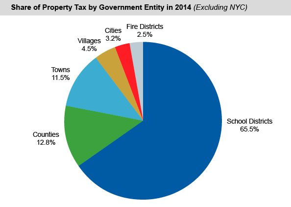 Share of Property Tax by Government Entity in 2014