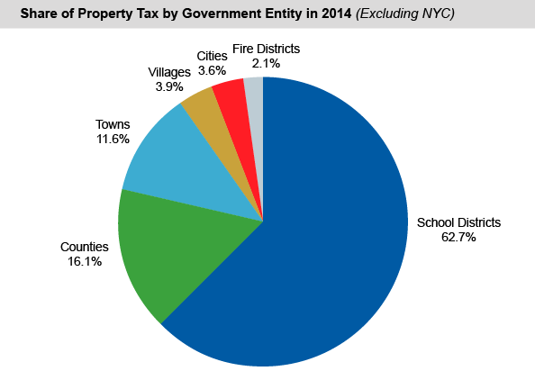 Share of Property Tax by Government Entity in 2014