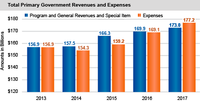 Total Primary Government Revenues and Expenses