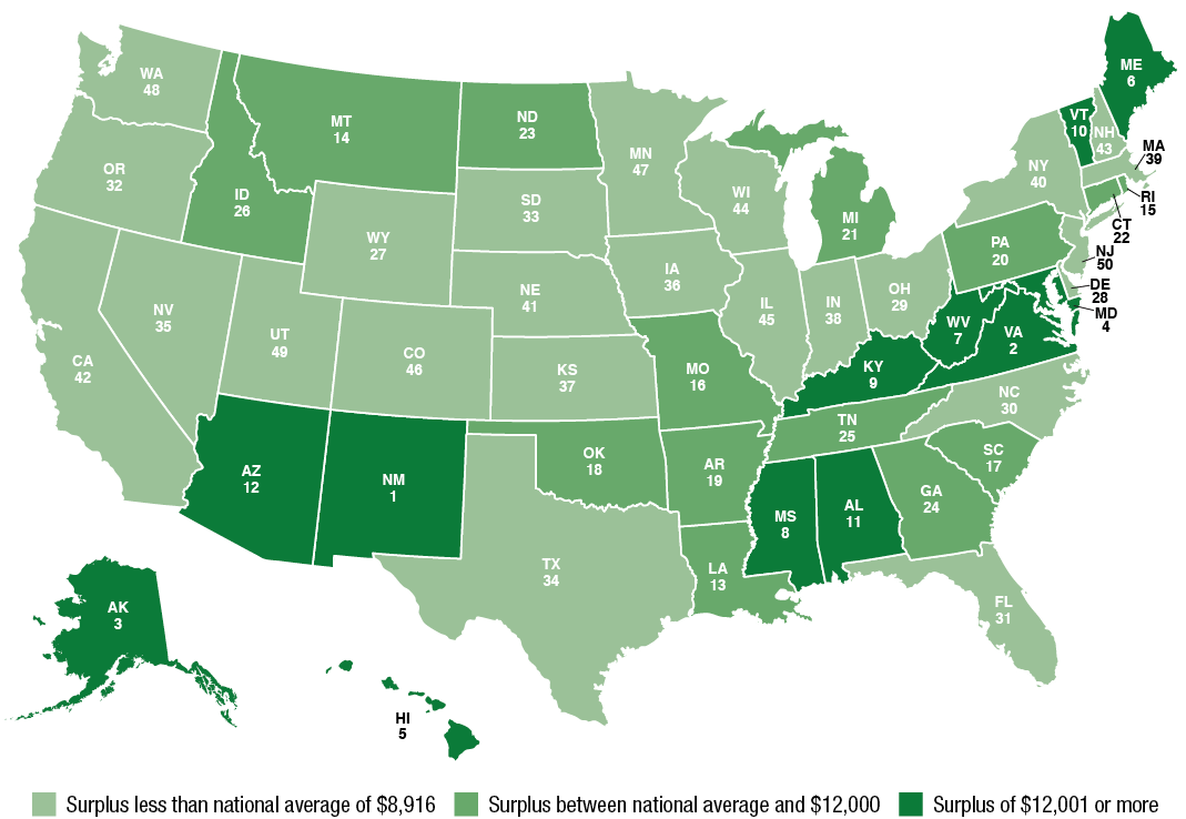 Figure 1 Map - Federal Budget FFY 2020