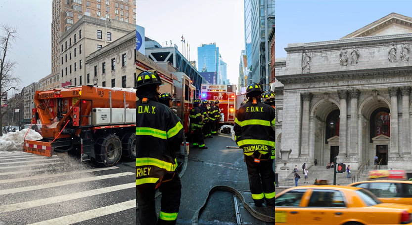 montage of nyc cross walk and taxi