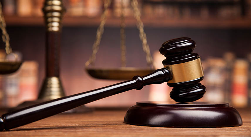 gavel resting on table