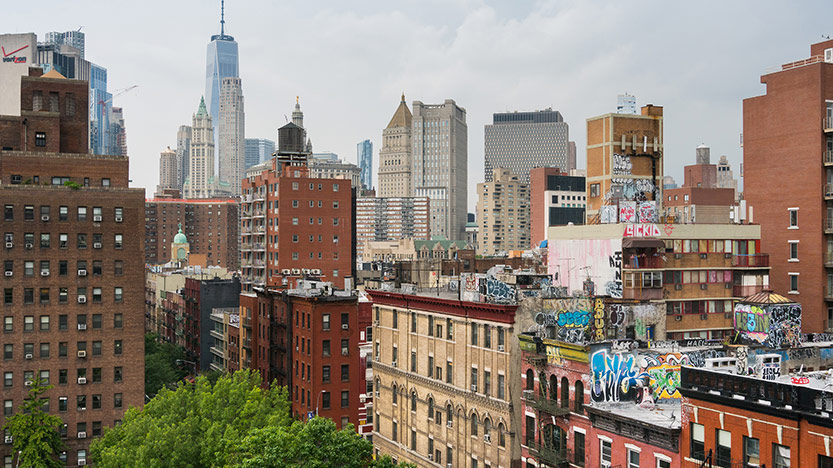 A view of buildings in New York City