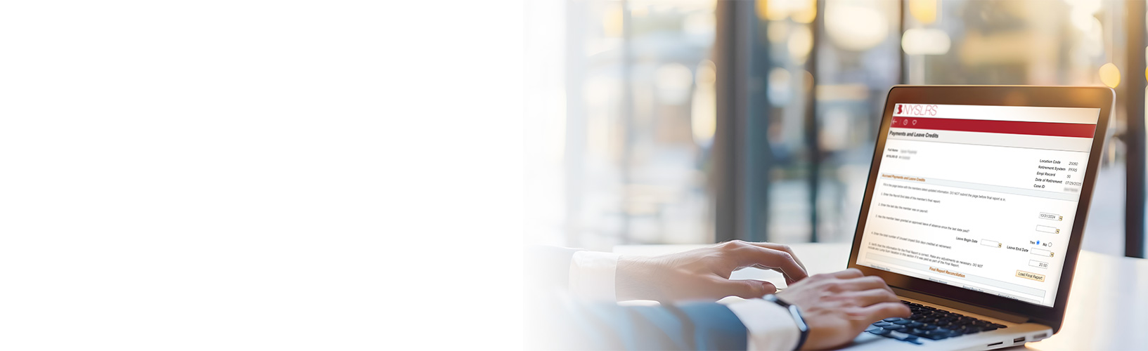 person viewing aplc page on laptop