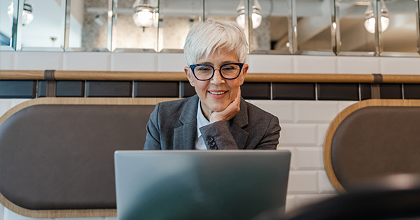 Woman at laptop