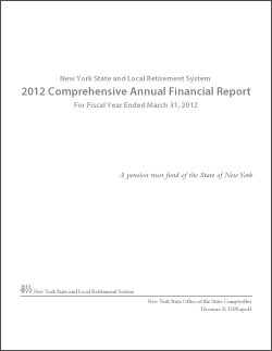 2012 Comprehensive Annual Financial Report Cover