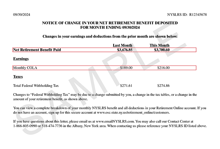 2023 Net Change Letter