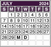 July 2024 Pension Payment Calendar