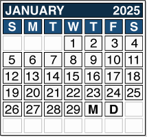January 2025 Pension Payment Calendar