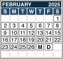 February 2025 Pension Payment Calendar