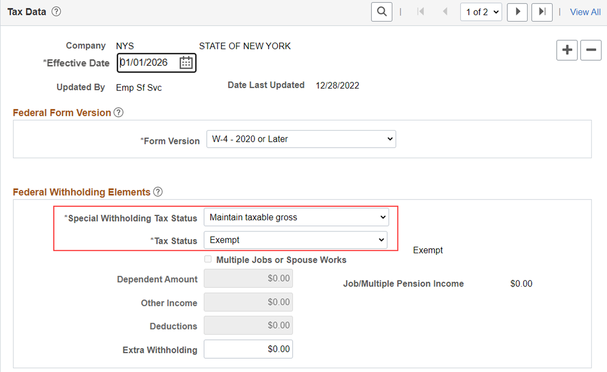Tax Data Info Example 1