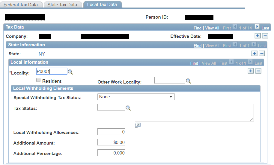 Local Tax Data page 