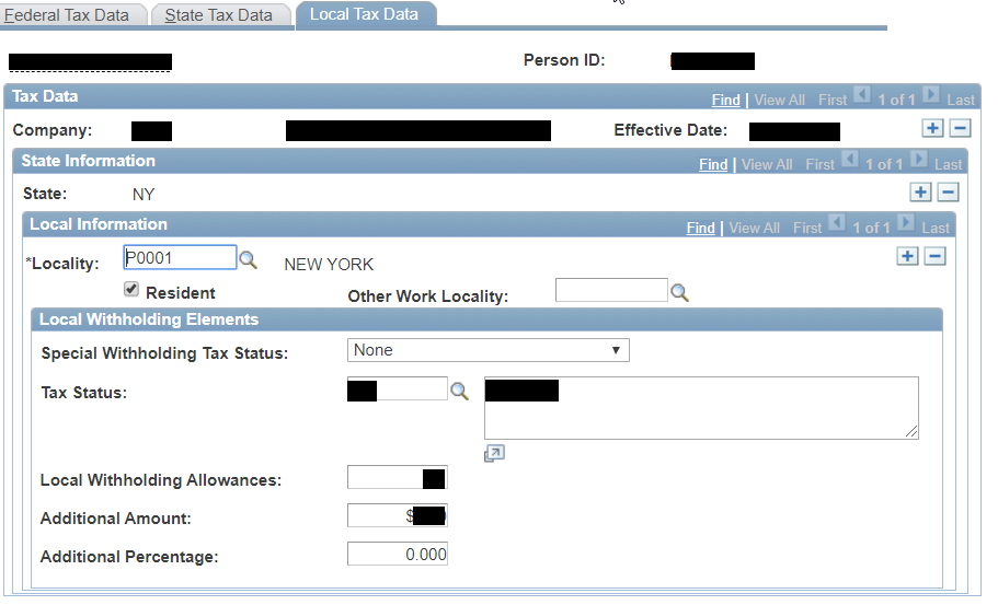 Local Tax Data 