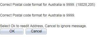 Clip of correct postal code formats