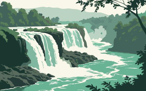 illustration of niagara falls