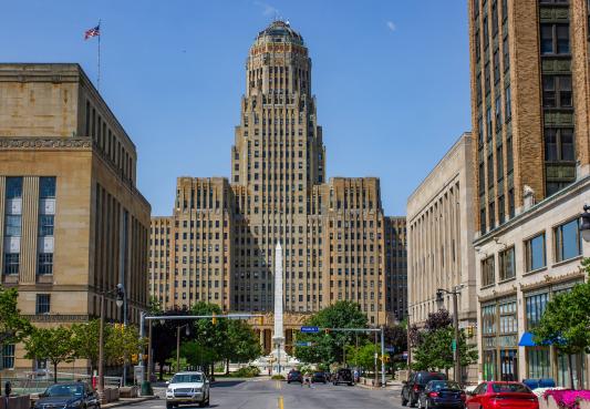 buffalo city hall and niagara square