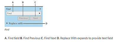 Adobe Acrobat search field